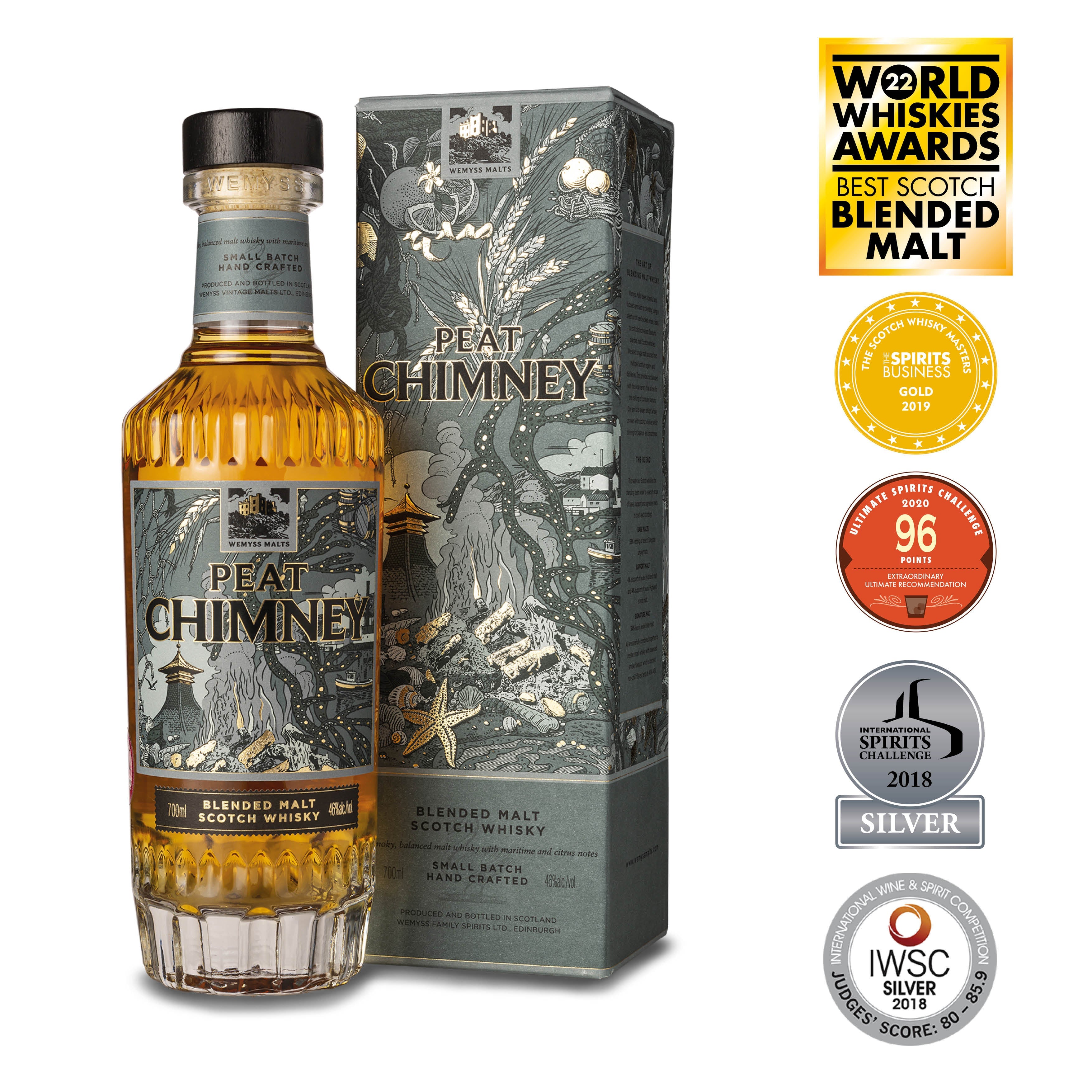 Wemyss Malts - Peat Chimney - Blended Malt Scotch Whisky (70cl