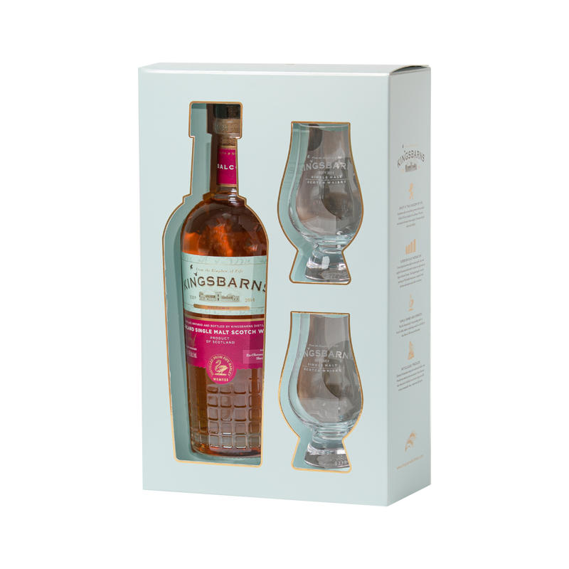 Kingsbarns - Balcomie Gift Pack - 70cl Bottle & 2 Glencairns