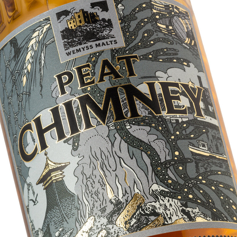 Peat Chimney label close up
